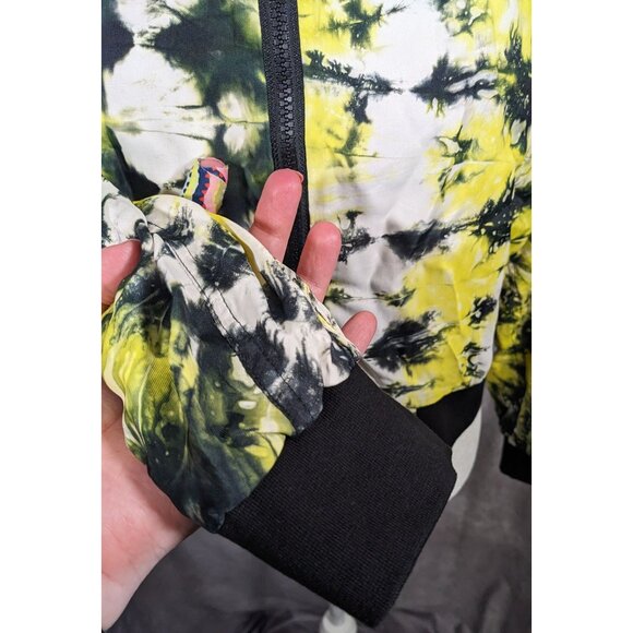 KTZ Tie Dye Black Yellow And White Lightweight Jacket Size Small - Picture 10 of 11